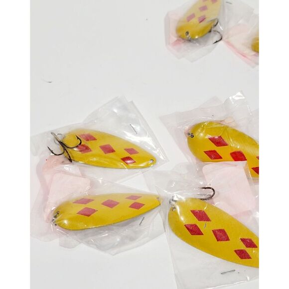 10 Universal Spoon 2 3/4 Oxbord Outdoors Styled Lure Gold/Red/5 Of Diamonds - Picture 3 of 16